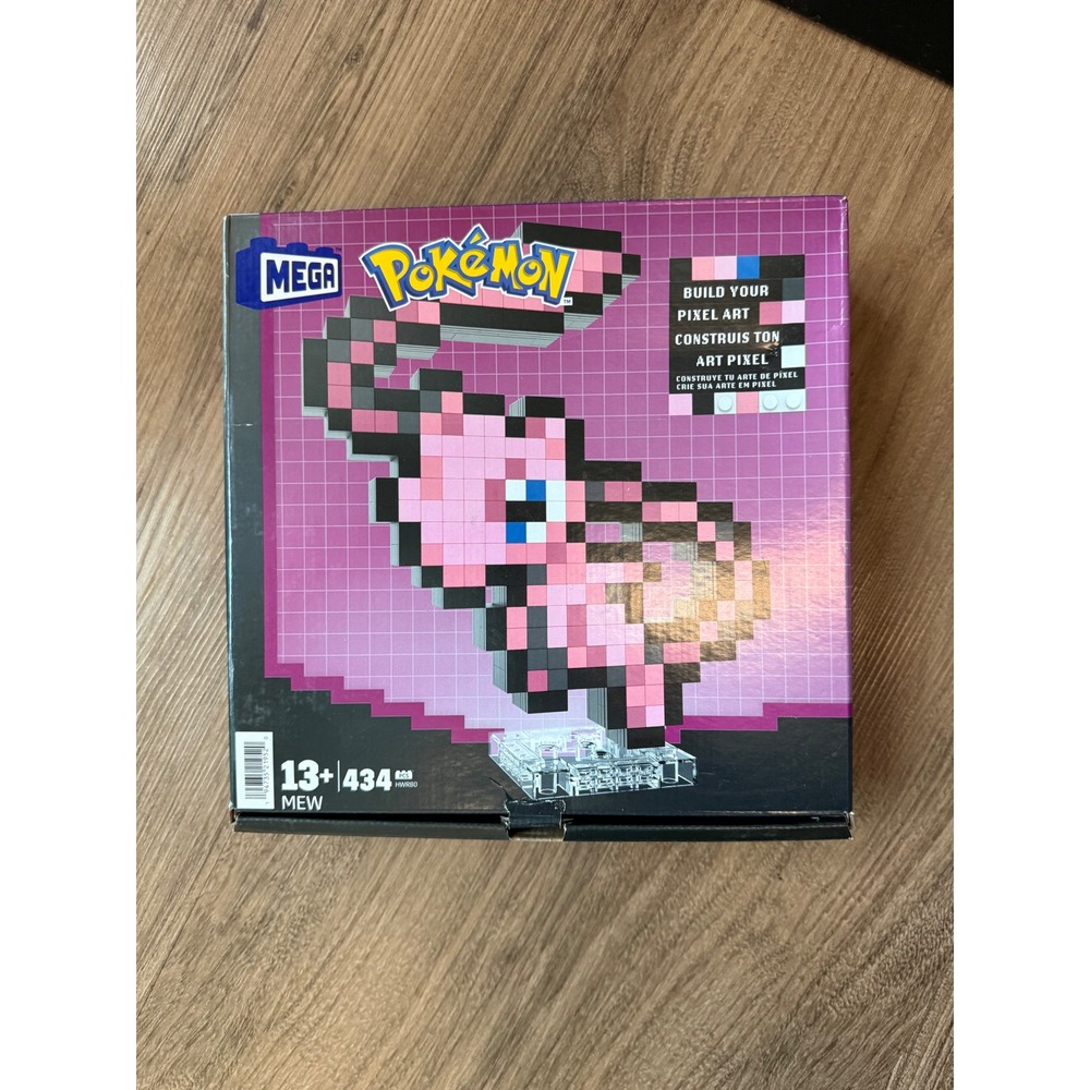 MEGA Pokemon Mew Pixel Art Building Set 434 Pieces HWR80 Retro 8-Bit Figure